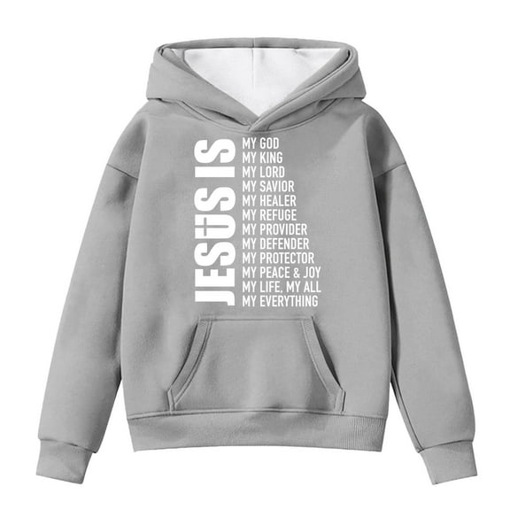 MUXiin Faith Over Fear Hoodie Kids Boys Christian Hoodie Sweatshirt Pullover Tops with Pockets