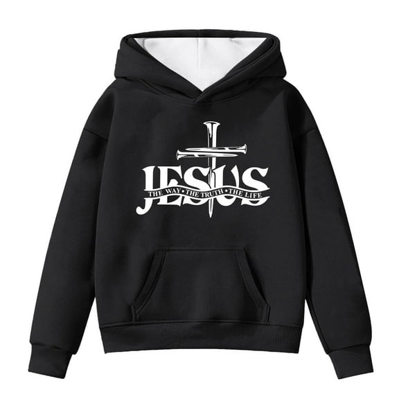MUXiin Faith Over Fear Hoodie Youth Boys 12-14 Christian Hoodie Sweatshirt Oversized Graphic Pullover Tops