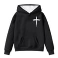 thumbnail image 1 of MUXiin Faith Over Fear Hoodie Youth Boys 12-14 Faith Sweatshirt Jesus Loves You Hoodie Christian Religious Sayings Pullover Sweater, 1 of 4