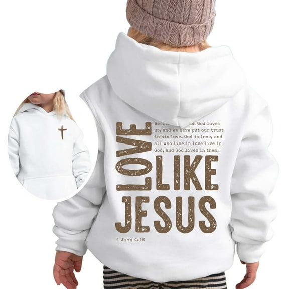 MUXiin Faith Over Fear Hoodie Youth Boys Christian Jesus T Shirts for Kids Pullover Tops with Pockets