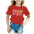 thumbnail image 1 of MUXiin Girl Shirts Size 7,Back To School Clothes For Girls Round Neck Funny Tees Short Sleeve Letter Print Tees Shirts for Youth Girls Cotton Baby Girl Summer Clothes, 1 of 4
