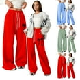 thumbnail image 1 of MUXiin Girl Sweatpants Bow Baggy Y2k Parachute Track Pants Elastic Waist Girls Sweatpants Joggers Open Bottom Comfortable Hop Dance with Pockets Preppy Kids Clothes Size, 1 of 7
