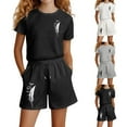 thumbnail image 1 of MUXiin Girl's 2 Piece Outfits Cute Summer T-Shirt and Graphic Shorts Clothing Sets, 1 of 6