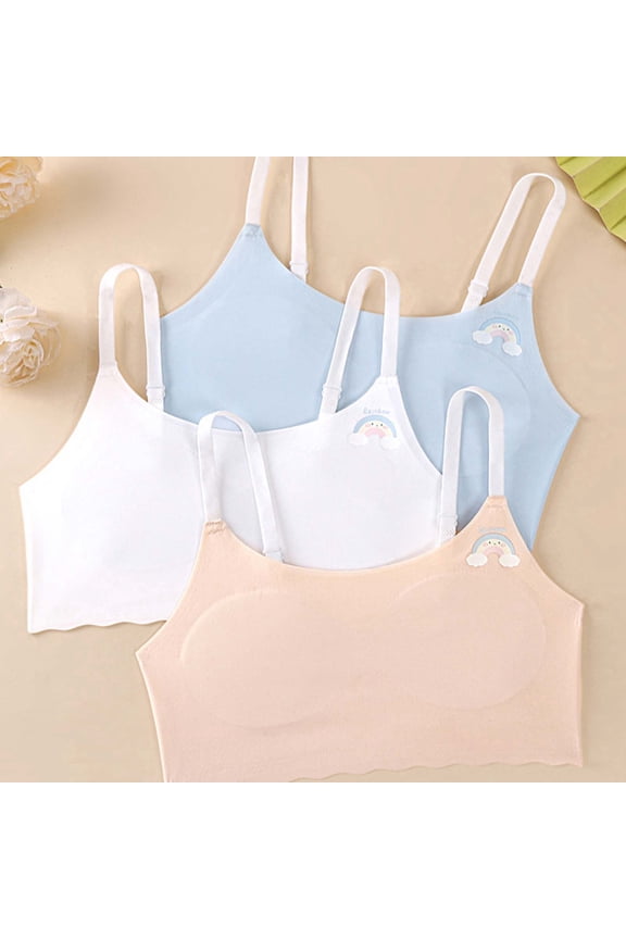 Girls Bras for Kids Girls Adjustable Training Bra with Removable Pads Lightweight Breathable Seamless Support for Soft Training Bras No Padding