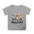 thumbnail image 1 of MUXiin Girls Easter Shirt Size 7 Rabbit Tops Egg Short Sleeve T Shirts Soft Easter's Day Blouse Tops Tee for Boys & Girls Easter Gifts for Kids(Grey,4-5 Years), 1 of 5