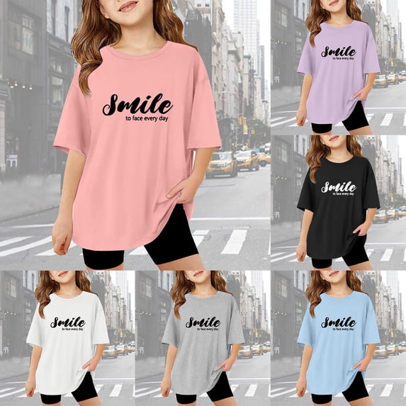 MUXiin Girls Easter Shirt Size 7 Rabbit Tops Egg Short Sleeve Tee for Toddler Casual Happy Easter Preppy Tops T-Shirt Boys & Girls Shirts (Sky Blue,120)