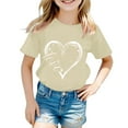 thumbnail image 1 of MUXiin Girls Shirts Birthday Cute Graphic Crew Neck Preppy Short Sleeve T-Shirt Comfortable Back To School Holidays Tops T-Shirt Boys & Girls Shirts T-Shirts Toddler To Big Kid, 1 of 3