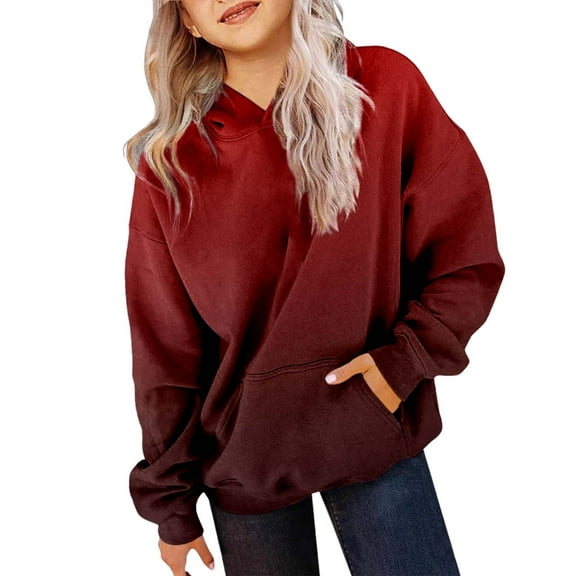 MUXiin Girls Sweatshirts Size 10-12,Oversized Hoodies for Girl Graphic Cute Hooded Sweatshirt with Pockets Lightweight Loose Fit Comfort Y2k Hoodie Fall Clothes,10-11 Years,B