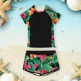 thumbnail image 1 of MUXiin Girls Swimsuits Size 10-12 Two Piece Floral Printed Girls Swimsuit Tankini Rash Guard Comfortable Fit Beach Vacation Outfit Stretchy Summer Beach Bikini Tankini Swimwear, 1 of 4