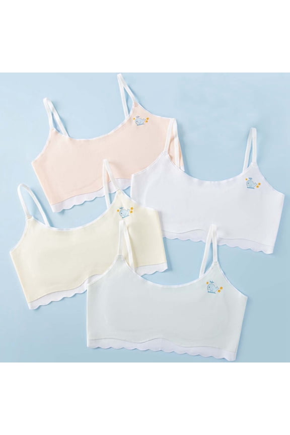 Girls Training Bras Growth Support Bra for Preteen Girls Adjustable Lightweight Bralette Comfortable Breathable Junior Training Underwear Seamless Training Bras For Tweens