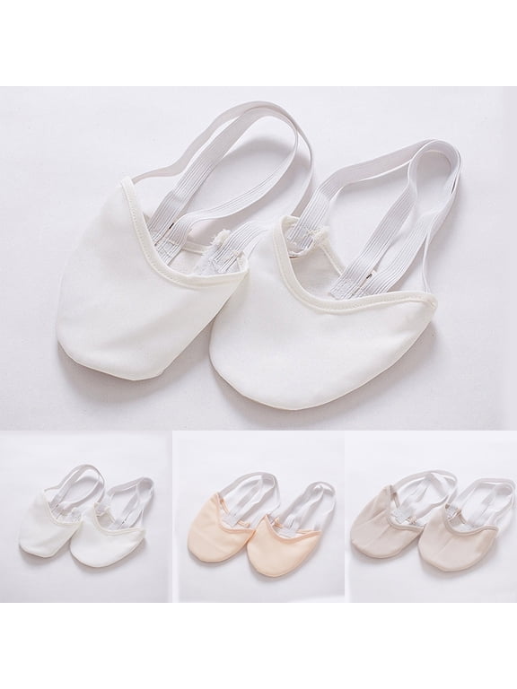 Half Soles Dance Shoes Girls Boys Canvas Lyrical Pirouette Ballet Shoes Turners Dance Shoes for Contemporary