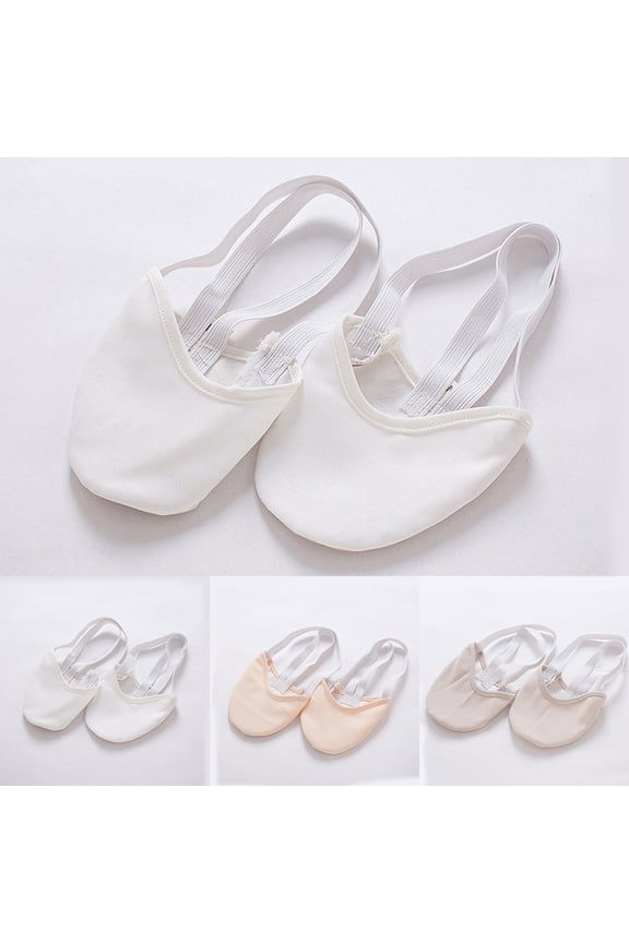 Half Soles Dance Shoes Girls Boys Canvas Lyrical Pirouette Ballet Shoes Turners Dance Shoes for Contemporary