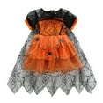 thumbnail image 1 of MUXiin Halloween Witch Dress for Girls with Cape and Mesh Gown Play Pretend Party Outfit for Toddlers Halloween Dresses Kids for 18-24 Months, 1 of 7