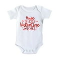 thumbnail image 1 of MUXiin Infant Boys Girls Short Sleeve Valentine's Day Letter Print Romper Bodysuit Newborn for Children Clothes Preppy Clothes, 1 of 5