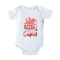 thumbnail image 1 of MUXiin Infant Boys Girls Short Sleeve Valentine's Day Letter Print Romper Bodysuit Newborn for Children Clothes Preppy Clothes, 1 of 5