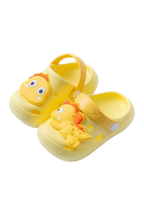 Kids Clogs Boys Girls Toddler Dinosaur on Slide Garden Shoes Cartoon Beach Pool Kids Clog Sandals Slippers Water Clogs