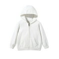 thumbnail image 1 of MUXiin Kids Girls Boys Zipper Long Sleeves Pullover Hoodie Sweatshirt Full Zip Hooded School Wear Jacket Sweat Hoodie Casual Heavyweight Thicken Jackets Coat Sweatshirts Fashion Children, 1 of 8