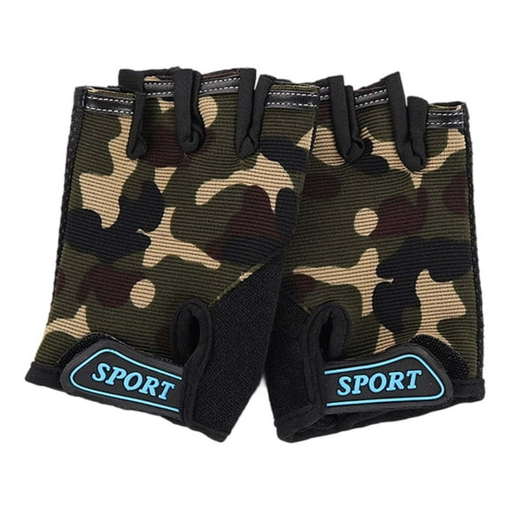 MUXiin Kids Half Finger Cycling Gloves Non Sports Mittens for Outdoor Biking Riding Training Exercise Roller Skating Climbing