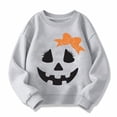 thumbnail image 1 of MUXiin Kids Halloween Sweatshirt Girls Boys Skeleton Pumpkin Ghost Toddler Shirt Crewneck Long Sleeve Graphic Top for 2-3 Years, 1 of 2
