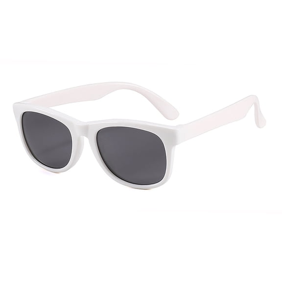 MUXiin Kids Polarized Sunglasses Flexible TPEE Rubber Toddler Shades for Girls Boys Ages 3 12 White1