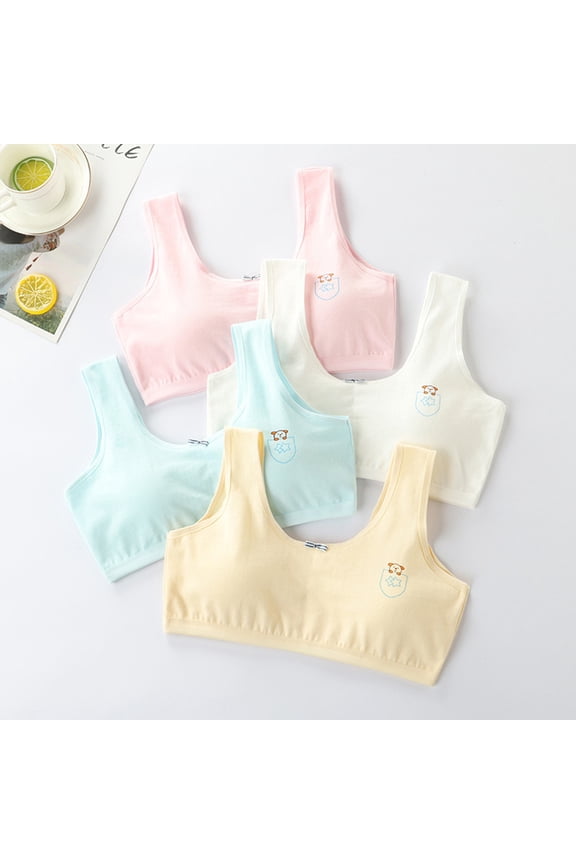 Little Girl Bras 7-8 Girls Soft Foam Bra Vest Top Comfortable Athletic Undershirt For Kids And Teens Activewear Clothing Seamless Training Bras For Tweens