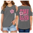 thumbnail image 1 of MUXiin Little Girl Shirts 5t Crew Neck Letter Graphic Print Girls' Short-Sleeve Shirts and Tops Casual Holidays Tops Shirts for Teen Kids, 1 of 5