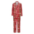 thumbnail image 1 of MUXiin Matching Christmas Pajamas For Couples,Satin Silk Family Matching Pajamas Set Long Sleeve Button Down Sleepwear Loungewear For, 1 of 4