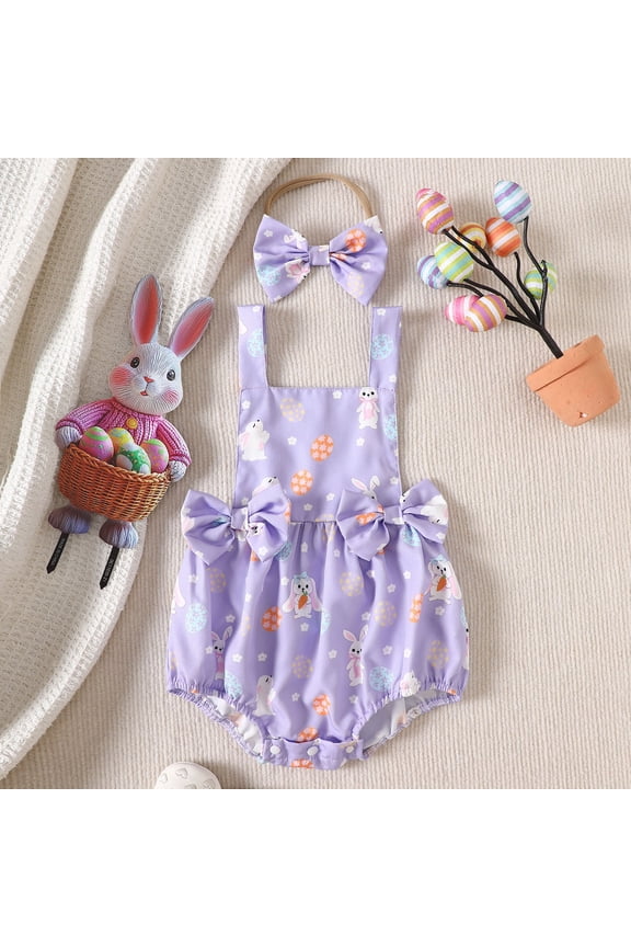 Baby Girl Easter Outfit Bubble Romper Embroidery Cute Smocked Baby Girl Clothes