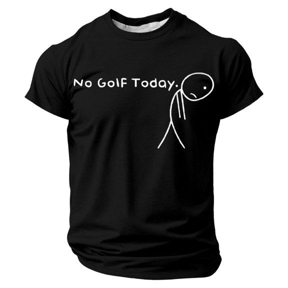 MUXiin No Baseball Today Print Short Sleeve T Shirt Comfortable Crewneck Casual Tee