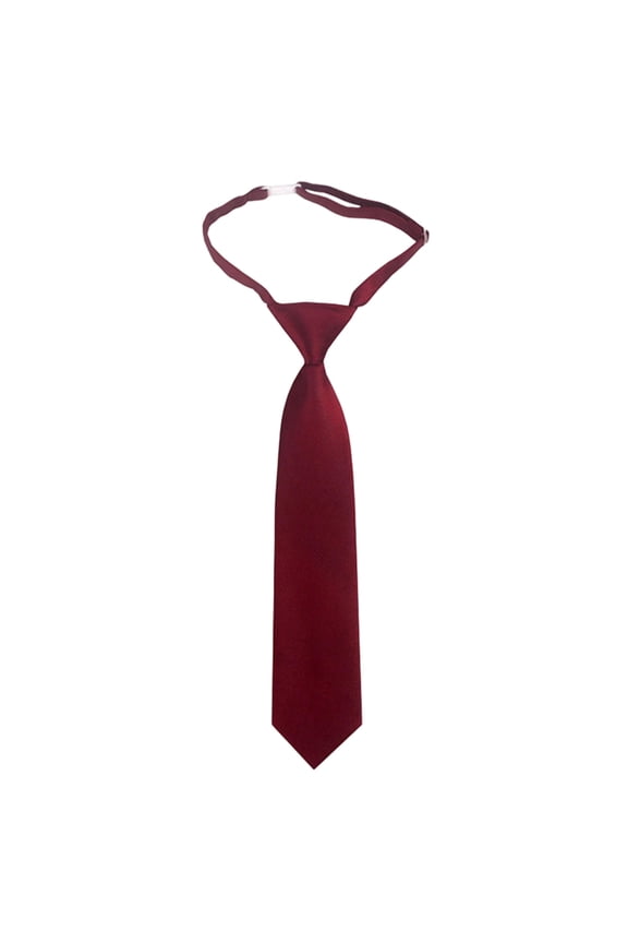 Pre-Tied Boys Ties Solid Color Kids Adjustable Necktie for Age 8-12 Wedding School Graduation Back To School Fashion School Uniforms