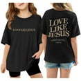 thumbnail image 1 of MUXiin Shirts For Teens,Back To School Clothes For Girls Round Neck Sports T-Shirt Short Sleeve Letter Graphic Printed Kids Summer Clothing Cute T-Shirts To Big Kid, 1 of 5