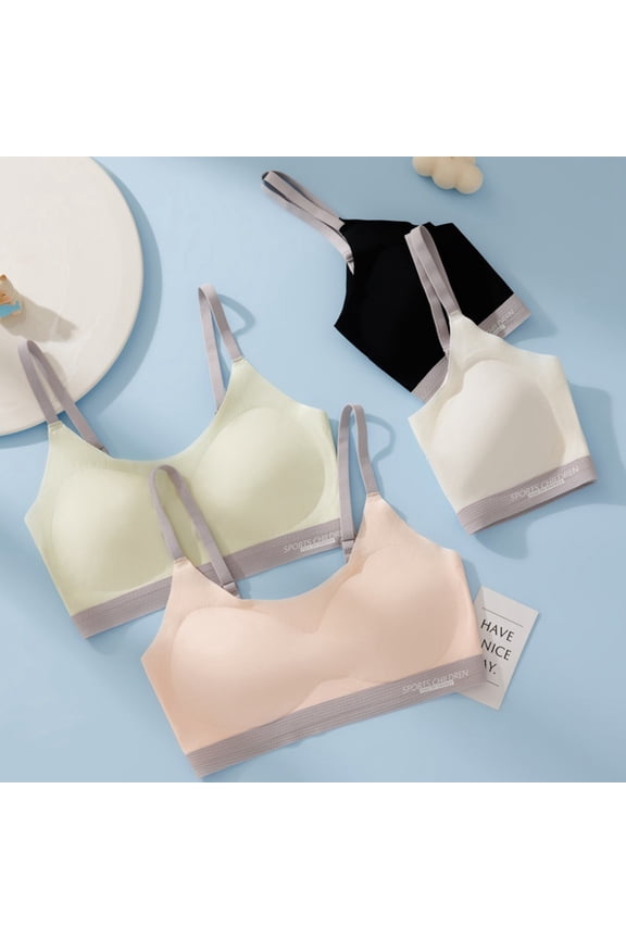 Sports Bras for Teens Adjustable Sports Vest Style Underwear for Growing Girls Comfortable Seamless Support During Puberty and Teen Years Racerback Training Bras For Girls