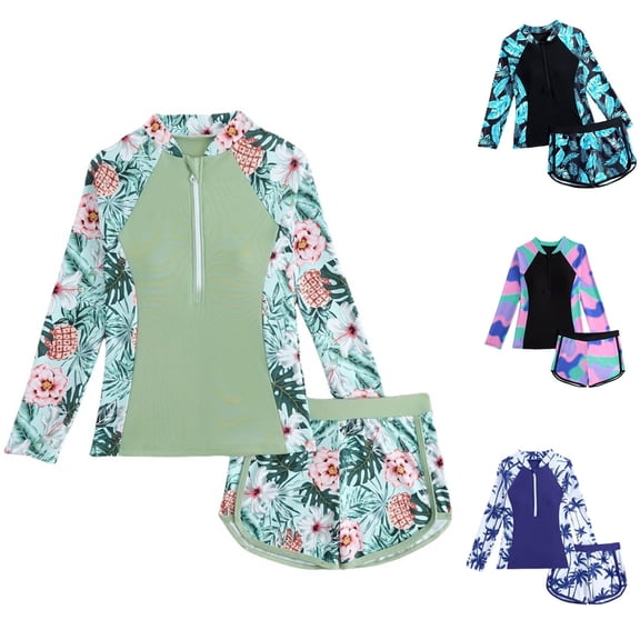 MUXiin Swimsuit for Girls Two-Piece Polka Dot Girls Two Piece Swimsuits Upf 50  Sun Protection Durability Pool Party Swimsuit Trendy Kids' Beach Swimming