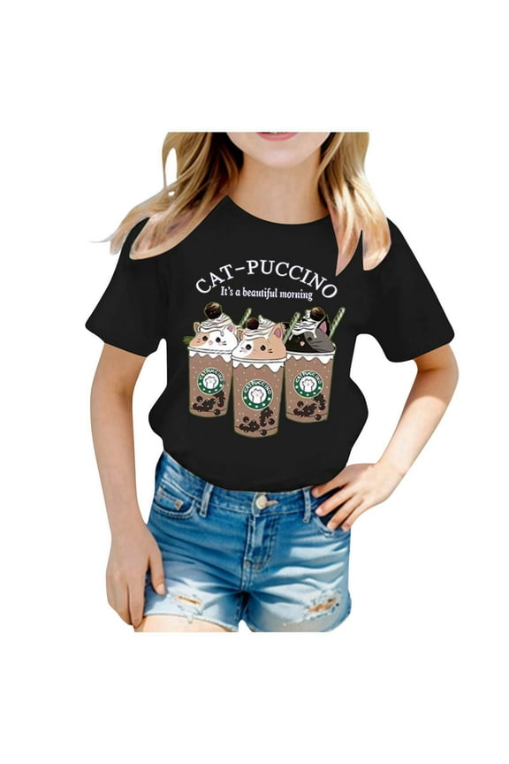 T Shirts for Girls 9-10 Solid Color Round Neck Preppy Short Sleeve T Shirts Fashion Cool Back To School Blouse Tops Clothes for Boy Size Clothes for Children
