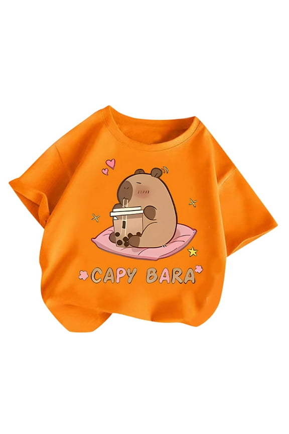 T Shirts for Teen Girls Birthday Cute Graphic Crew Neck Preppy Short Sleeve T-Shirt Loose Soft Back To School Gentleman Tops Clothes for Children Tee for Toddler & Kids