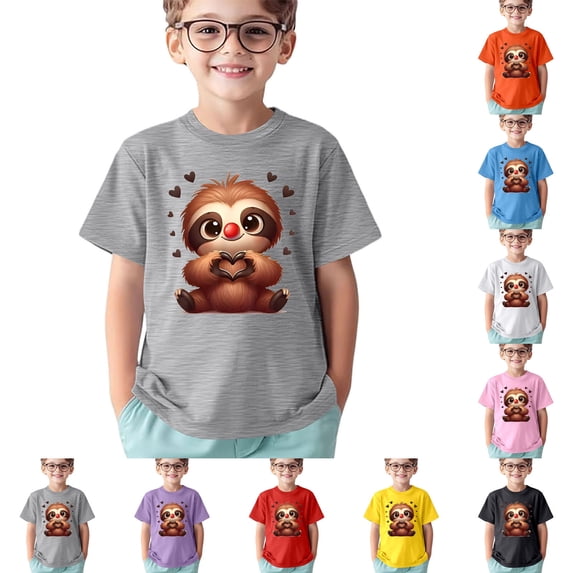 MUXiin Toddler Boy Shirts Dinosaur Animal Cotton T Shirts Boys Short Sleeve Tshirts Summer Tee Top Clothes for Kids