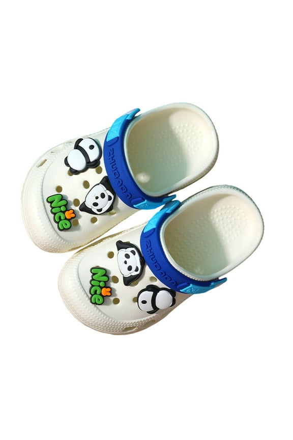 Kids Clogs Boys Girls Toddler Dinosaur on Slide Garden Shoes Cartoon Beach Pool Kids Clog Sandals Slippers Water Clogs