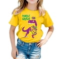 thumbnail image 1 of MUXiin Toddler Girl Shirts Printed Pattern Crew Neck Preppy Short Sleeve Tee for Toddler Cute Back To School Sports T-Shirt T Shirts for Boys and Girls T-Shirts Toddler To Big Kid, 1 of 5
