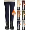 thumbnail image 1 of MUXiin Toddler Girls Lined Tights Thermal Warm Cozy Winter Black Legging Under Dress for Kids Thick Dance Tights, 1 of 5