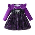 thumbnail image 1 of MUXiin Toddler Girls Halloween Long Sleeve Dress with Cartoon Print Party Gown Halloween Dress For Girls for 6-9 Months, 1 of 8