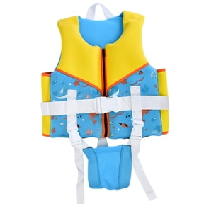 MUXiin Kids Swim Vest, Toddlers Float Jacket for Boys & Girls 20-30-40-50 lbs, Buoyancy Swimsuit with Adjustable Safety Straps for Pool, Beach and Boating, Aged 2-9 Children,Blue,M,S,Blue