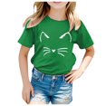 thumbnail image 1 of MUXiin Toddler Shirt Crew Neck Short Sleeve Graphic Print Tops for Teens Trendy Casual Daily Baby Girl Summer Clothes, 1 of 5
