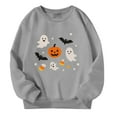 thumbnail image 1 of MUXiin Toddler Sweatshirt Boy Halloween Girls Hoodie Pumpkin Print Long Sleeve Loose Fit Pullover Sweatshirt Casual Fall Outfit For Kids Toddler, 1 of 3