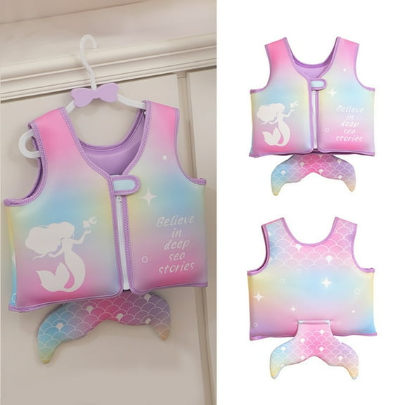 MUXiin Toddler Swim Vest, Swim Jacket for Kids, Swim Trainer Vest with Adjustable Safety Strap