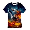 thumbnail image 1 of MUXiin Tshirts for Kids Boys Round Neck Graphic T-Shirts Short Sleeve T-Shirt Cute Blouse Preppy Tops Tees Back To School Clothes For Boys 10-12,4-5 Years,Sky Blue, 1 of 2