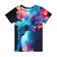 thumbnail image 1 of MUXiin Tshirts for Kids Boys Round Neck Graphic T-Shirts Short Sleeve T-Shirt Cute Blouse Preppy Tops Tees Boys Back To School Clothes,15-16 Years,Purple, 1 of 2