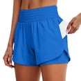 thumbnail image 1 of MUXiin Women 2 in 1 Running Shorts High Waisted Athletic Shorts Gym Workout Shorts with Liner Zipper Pockets, 1 of 5