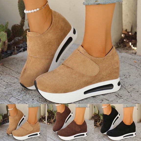 MUXiin Women’s Casual Slip-On Loafers – Lightweight Cushioned Walking Flats with Soft Fabric Upper and Rubber Sole, Comfy Everyday Shoes for Work & Weekend