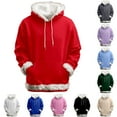 thumbnail image 1 of MUXiin Womens Hoodies Christmas Santa Hoodie with White Trim Cozy & Festive Pullover Sweatshirt Trendy Warm Hooded Sweater for Holiday Purple, 1 of 4
