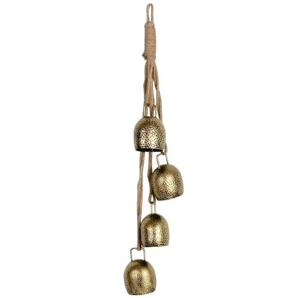MUYIER Decorative Bells, Christmas Decor, Huangma Hanging Rope Metal Decorative Bull Bells